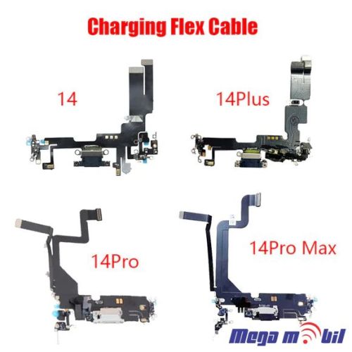 Konektor za polnenje iPhone 14 so flet white