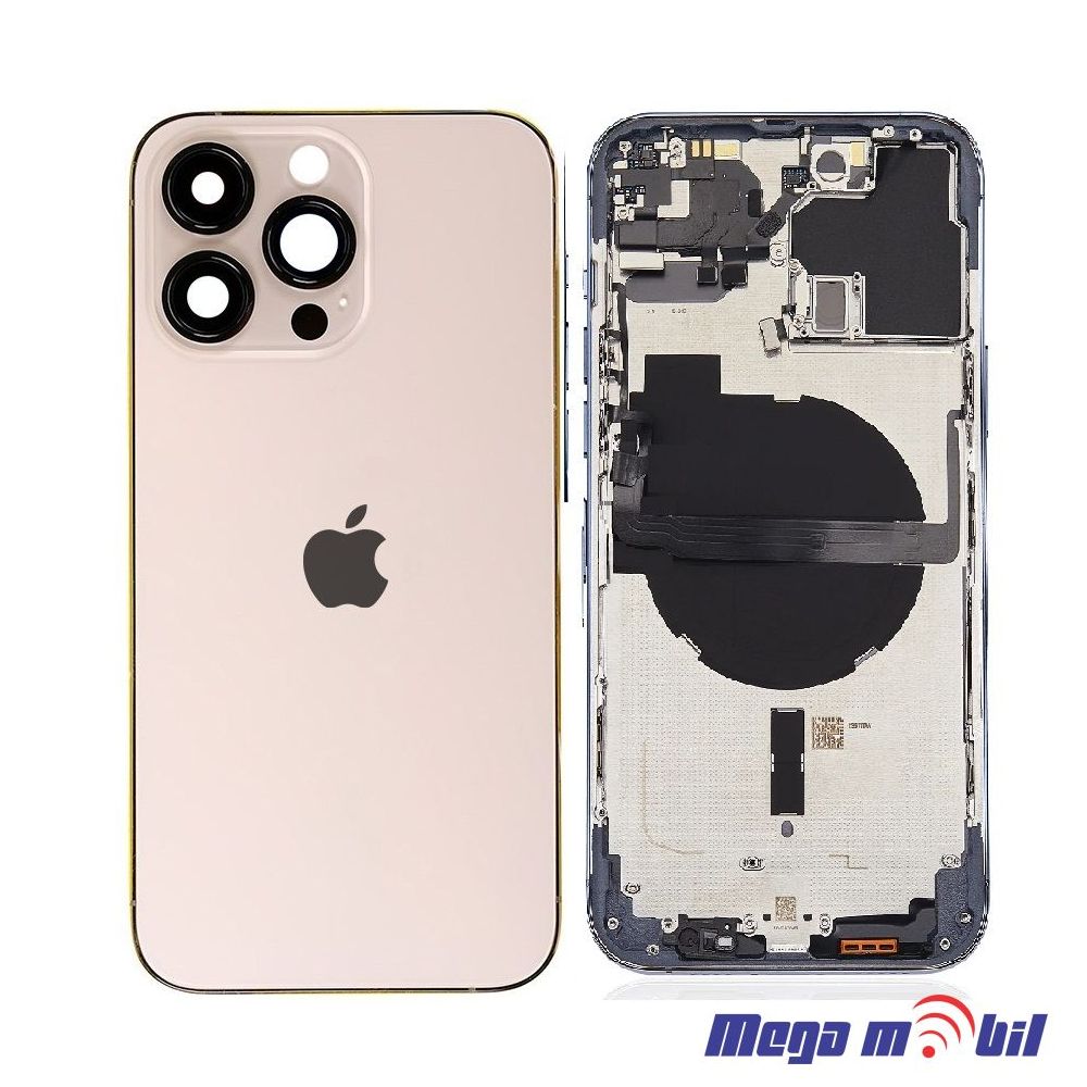 Maska A klasa iPhone 13 Pro Gold Full ORI SH so volume on/off flet i wireless polnenje
