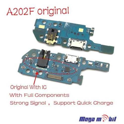 Konektor za polnenje Samsung A202F/ A20e komplet plocka full org