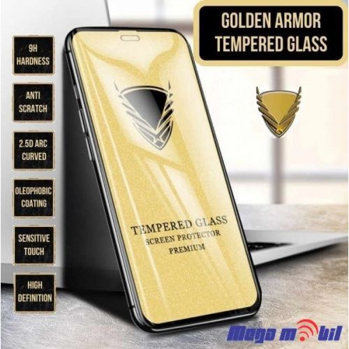 Tempered glass za iPhone 16 Plus/15 Plus Golden Armor 5D black.