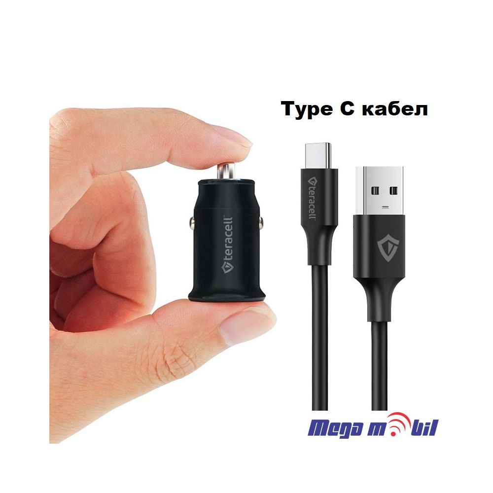 Polnac 12V/24V Type C Teracell Evolution TC-10 PD 20W, USB QC3.0 15W black.