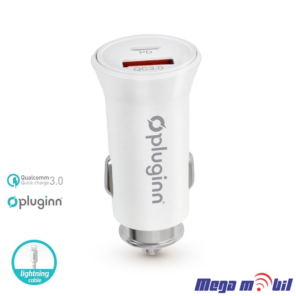 Polnac 12V/24V iPhone Pluginn PI-21S, PD 20W, QC 3.0 18W white