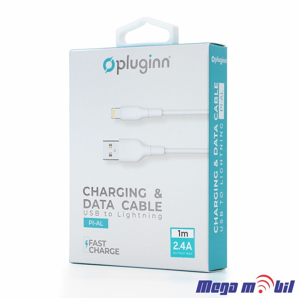 Data Kabel iPhone Pluginn 2.4A 1m FAST white