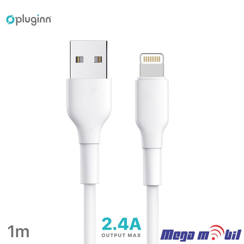 Data Kabel iPhone Pluginn 2.4A 1m FAST white