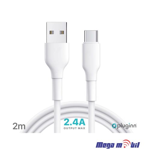 Data Kabel Type C Pluginn 2.4A 2m FAST white