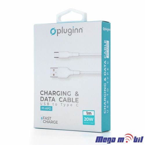 Data Kabel Type C Pluginn 20W 1m FAST white