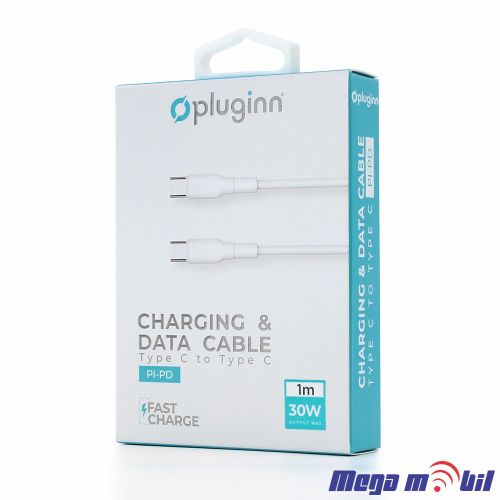Data Kabel Type C PD Pluginn 30W 1m FAST white