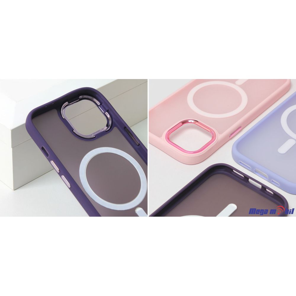 Futrola iPhone 15 Plus Magsafe MAT light violet