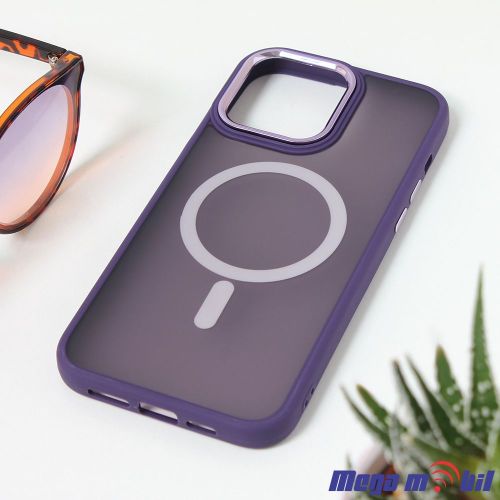 Futrola iPhone 14 Plus Magsafe MAT purple.