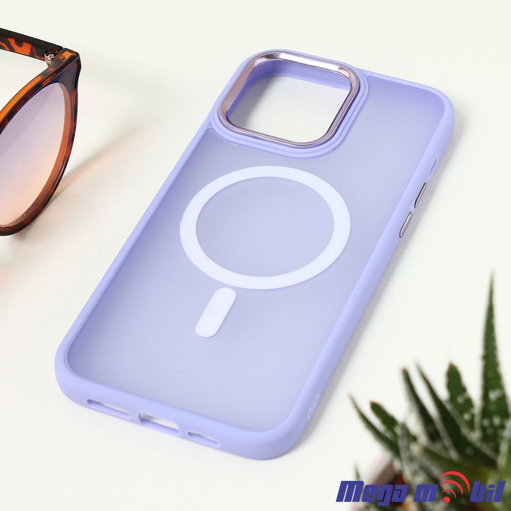 Futrola iPhone 13 Magsafe MAT light violet.
