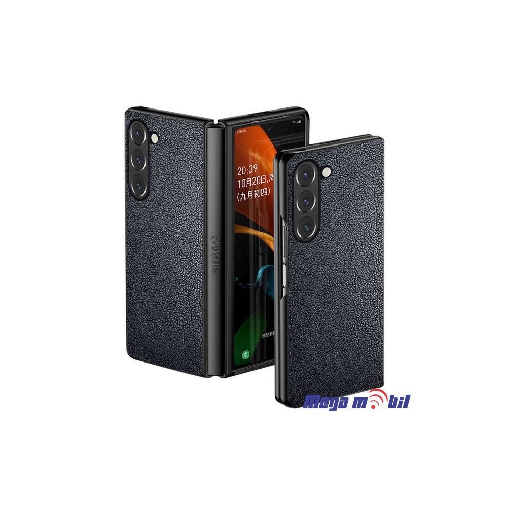 Futrola Samsung Galaxy Z Fold 5 Leather black (predna i zadna)
