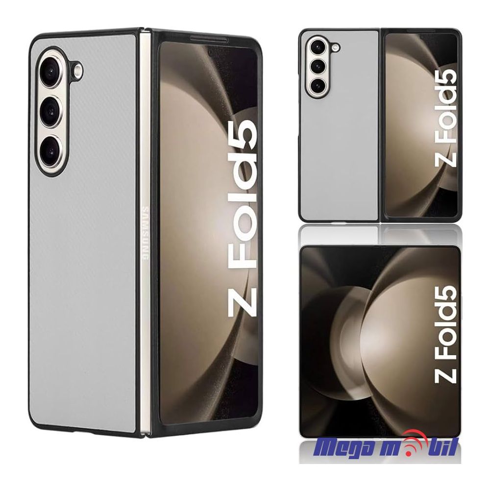 Futrola Samsung Galaxy Z Fold 5 Leather white (predna i zadna)