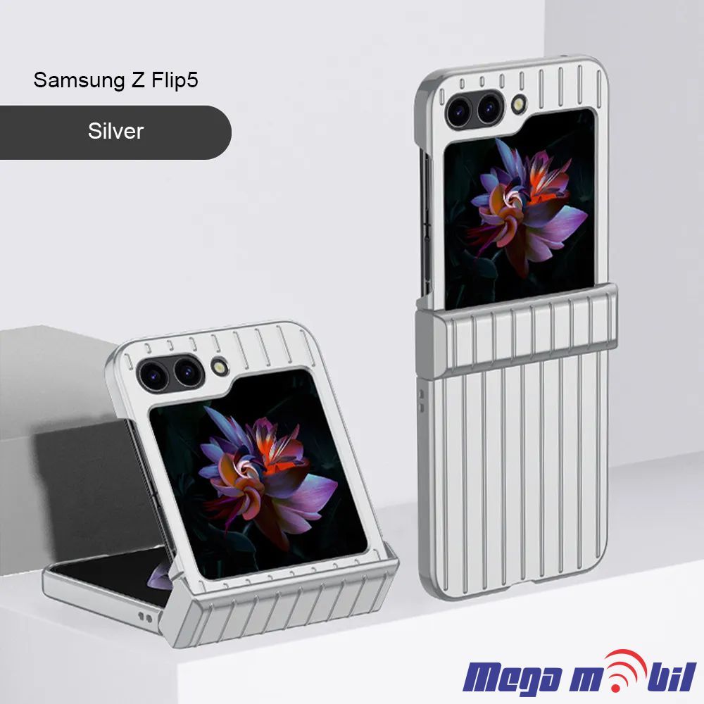 Futrola Samsung Galaxy Z Flip 5 Carriage Pattern silver
