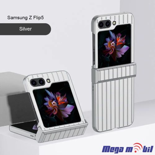 Futrola Samsung Galaxy Z Flip 5 Carriage Pattern silver