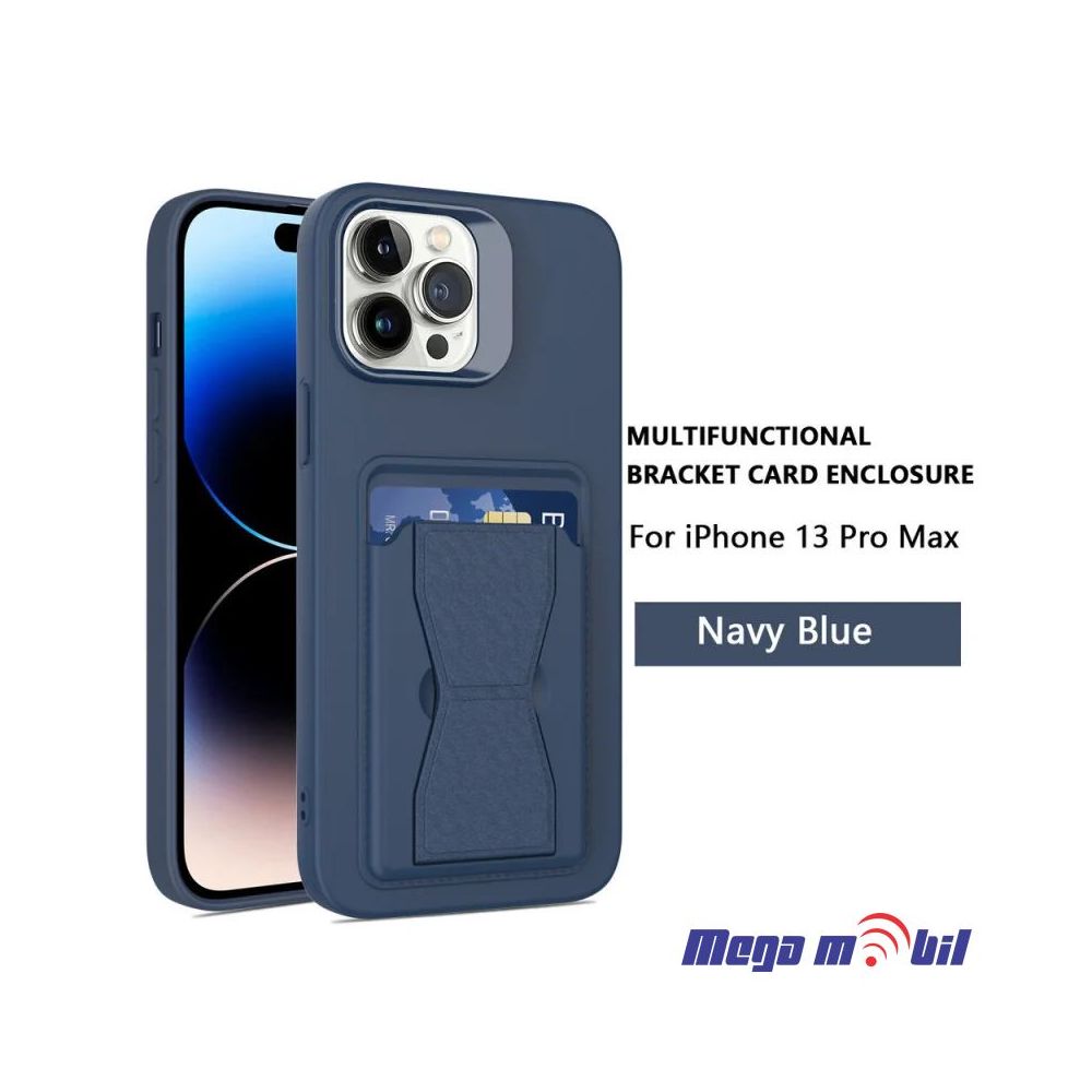 Futrola iPhone 15 Silicon Pocket dark blue