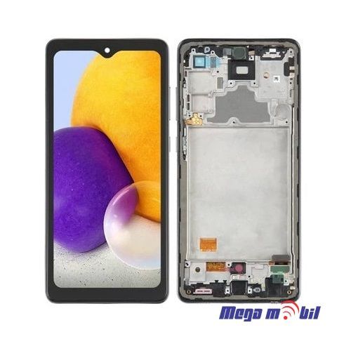 Ekran Samsung A725F/ A72 4G SO RAMKA Black OLED
