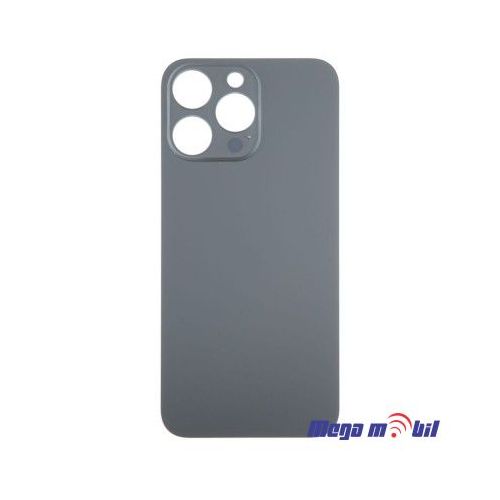Zadno staklo iPhone 15 Pro Black so magneti za wireless i stakla za kamera 