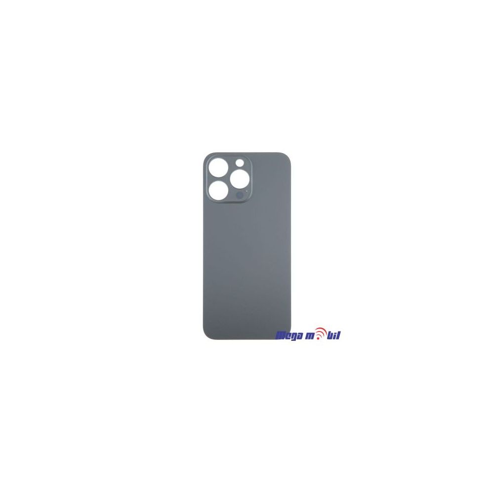 Zadno staklo iPhone 15 Pro Max Black so magneti za wireless i stakla za kamera 