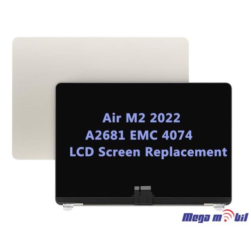 Ekran za Laptop MacBook AIR 13.6" M2 A2681 komplet so ramka starlight