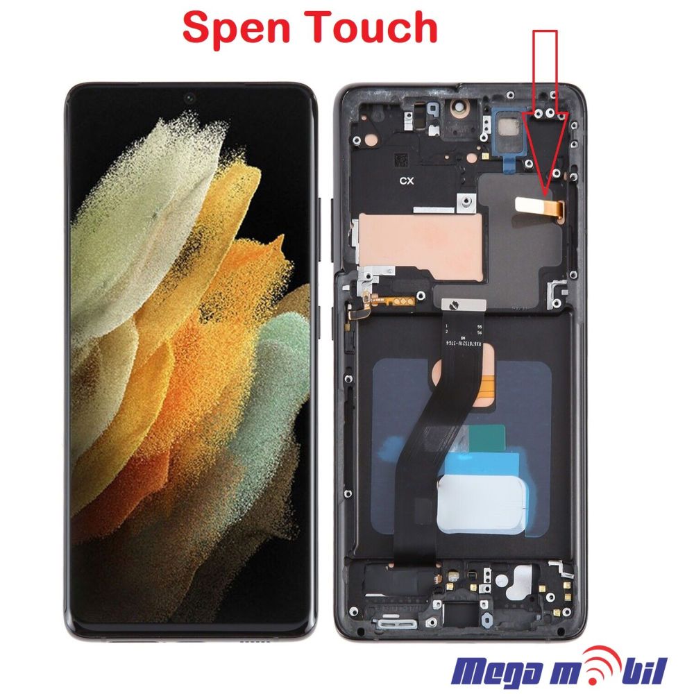 Ekran Samsung G998B S21 ultra SO RAMKA Black SOFT OLED