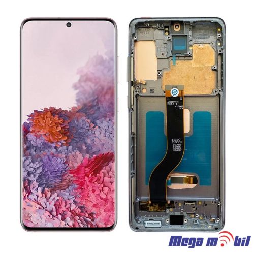 Ekran Samsung G985 S20 plus SO RAMKA Black SOFT OLED
