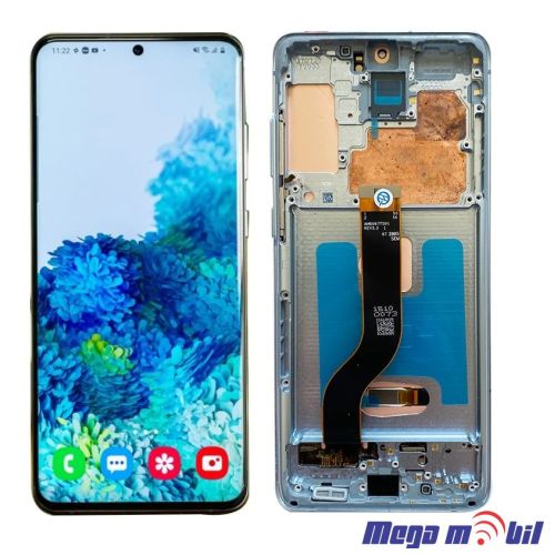 Ekran Samsung G985 S20 plus SO RAMKA Light Blue SOFT OLED