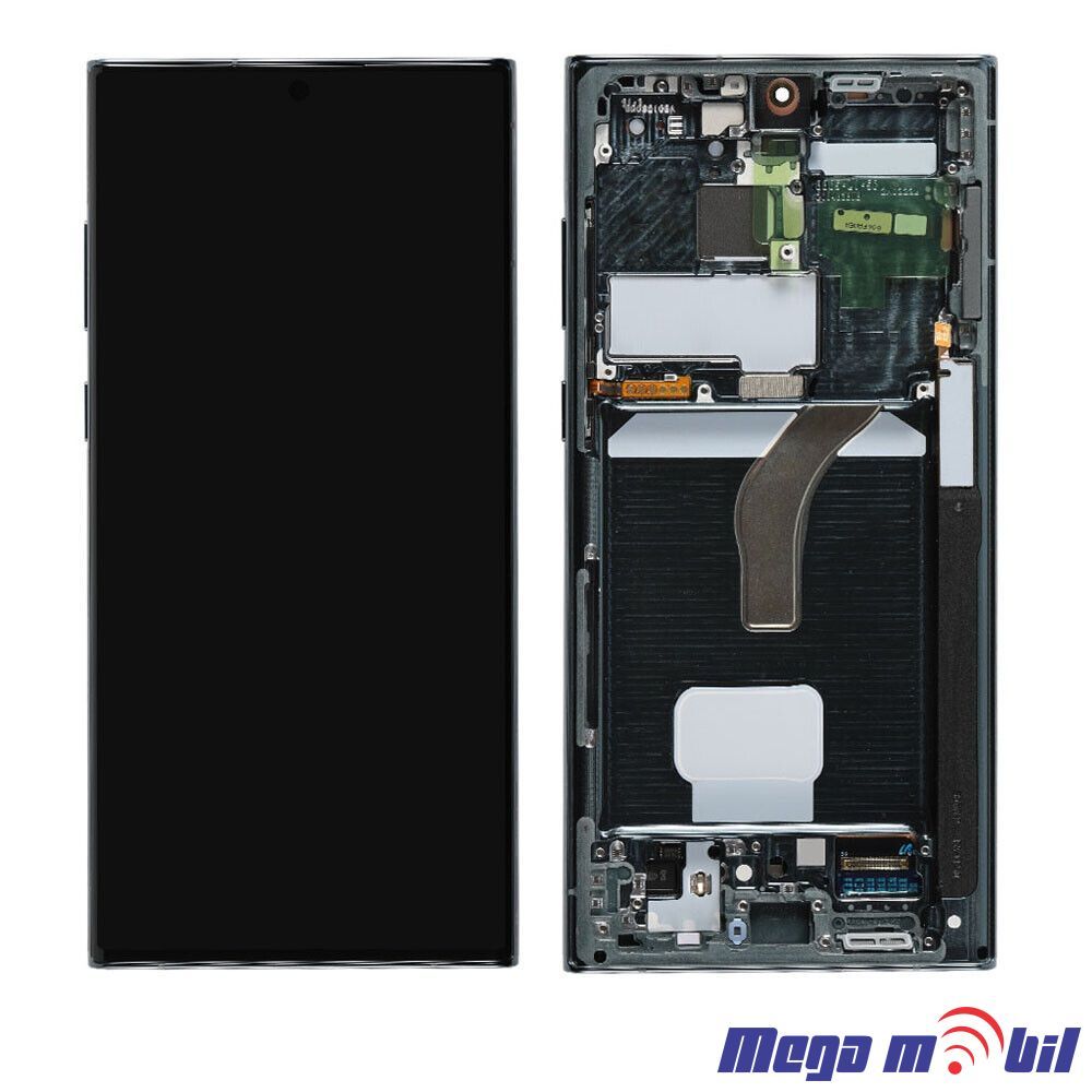 Ekran Samsung S908B S22 Ultra SO RAMKA Green SOFT OLED