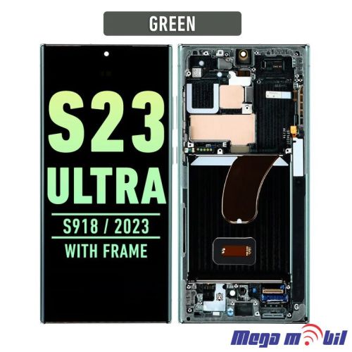 Ekran Samsung S918B S23 Ultra 5G SO RAMKA Green SOFT OLED