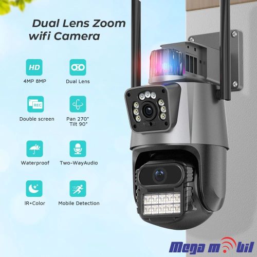 Kamera IP P11 6MP Outdoor WiFi 6 Megapixel PTZ 