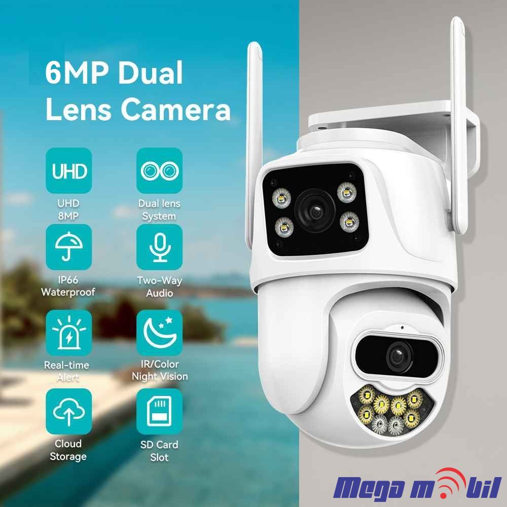 Kamera IP P09 6MP Outdoor WiFi 6 Megapixel PTZ 
