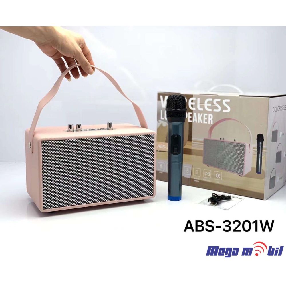Zvucnik Bluetooth Karaoke ABS-3201W Pink