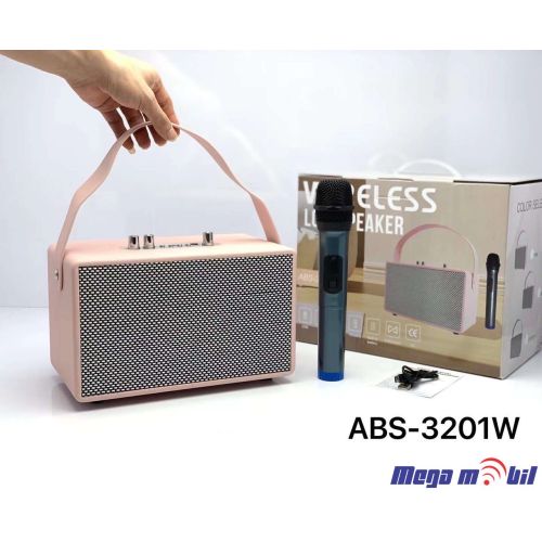 Zvucnik Bluetooth Karaoke ABS-3201W Pink