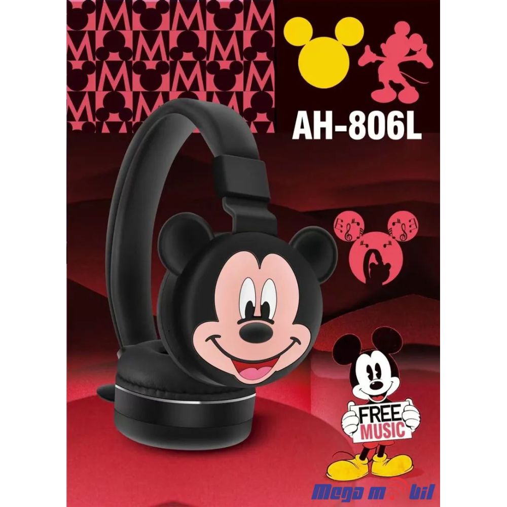 Slusalki Bluetooth Mickey AH-806L black.