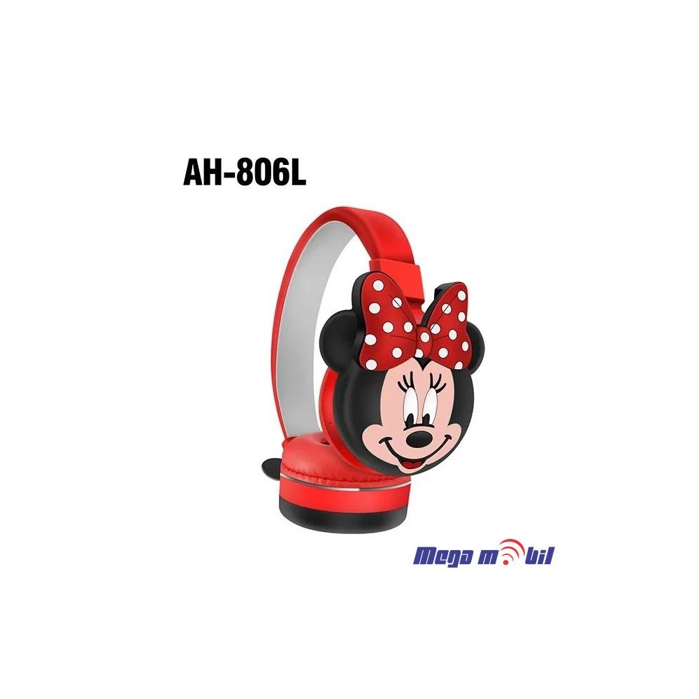 Slusalki Bluetooth Minnie AH-806L red.