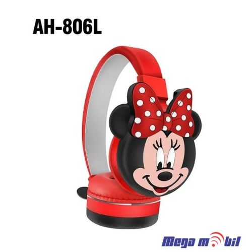 Slusalki Bluetooth Minnie AH-806L red.