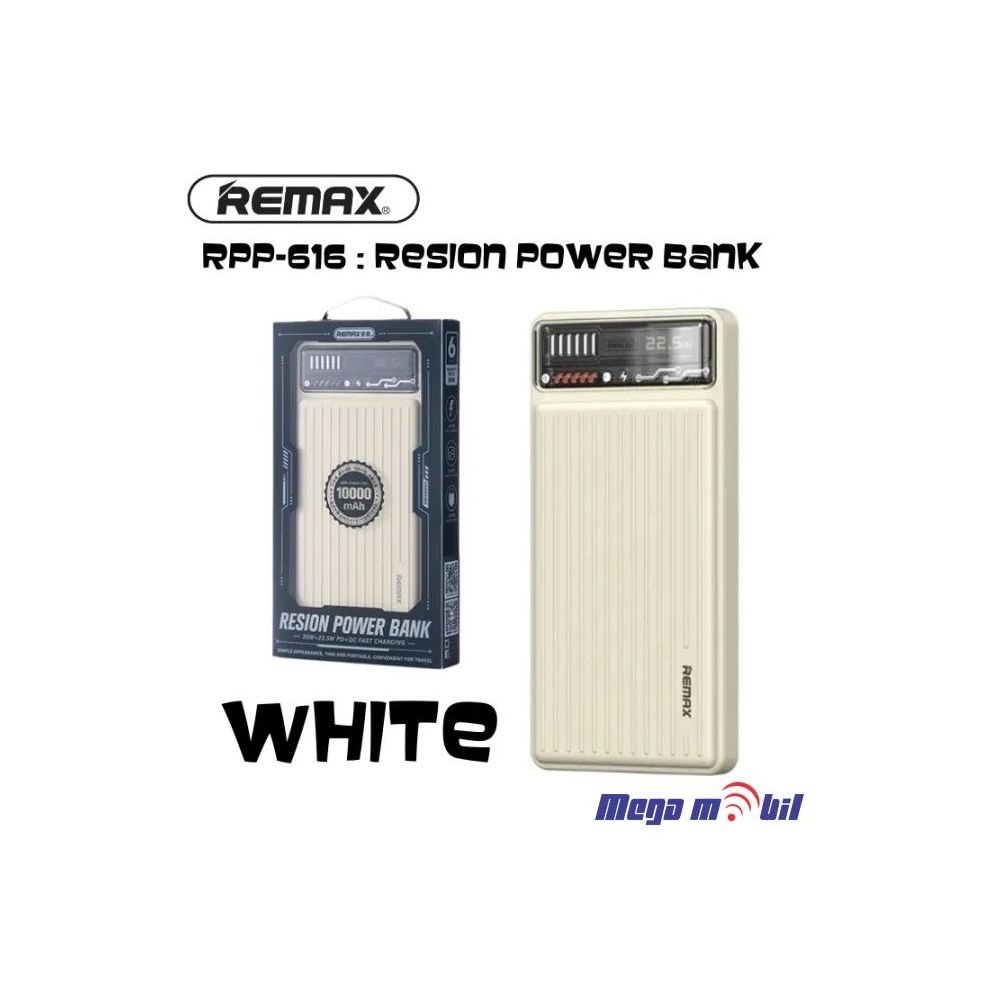 Baterija eksterna 10000mAh REMAX Resion RPP-616 FAST+PD white