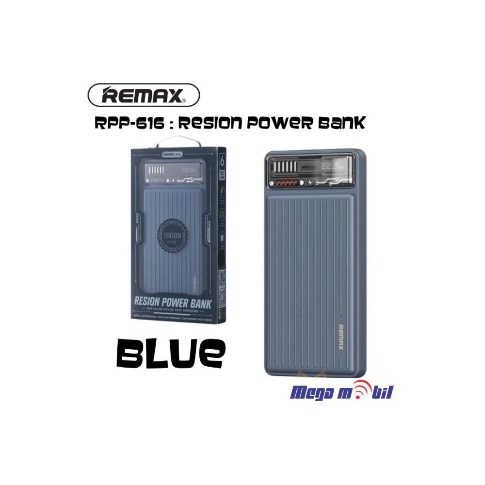 Baterija eksterna 10000mAh REMAX Resion RPP-616 FAST+PD blue