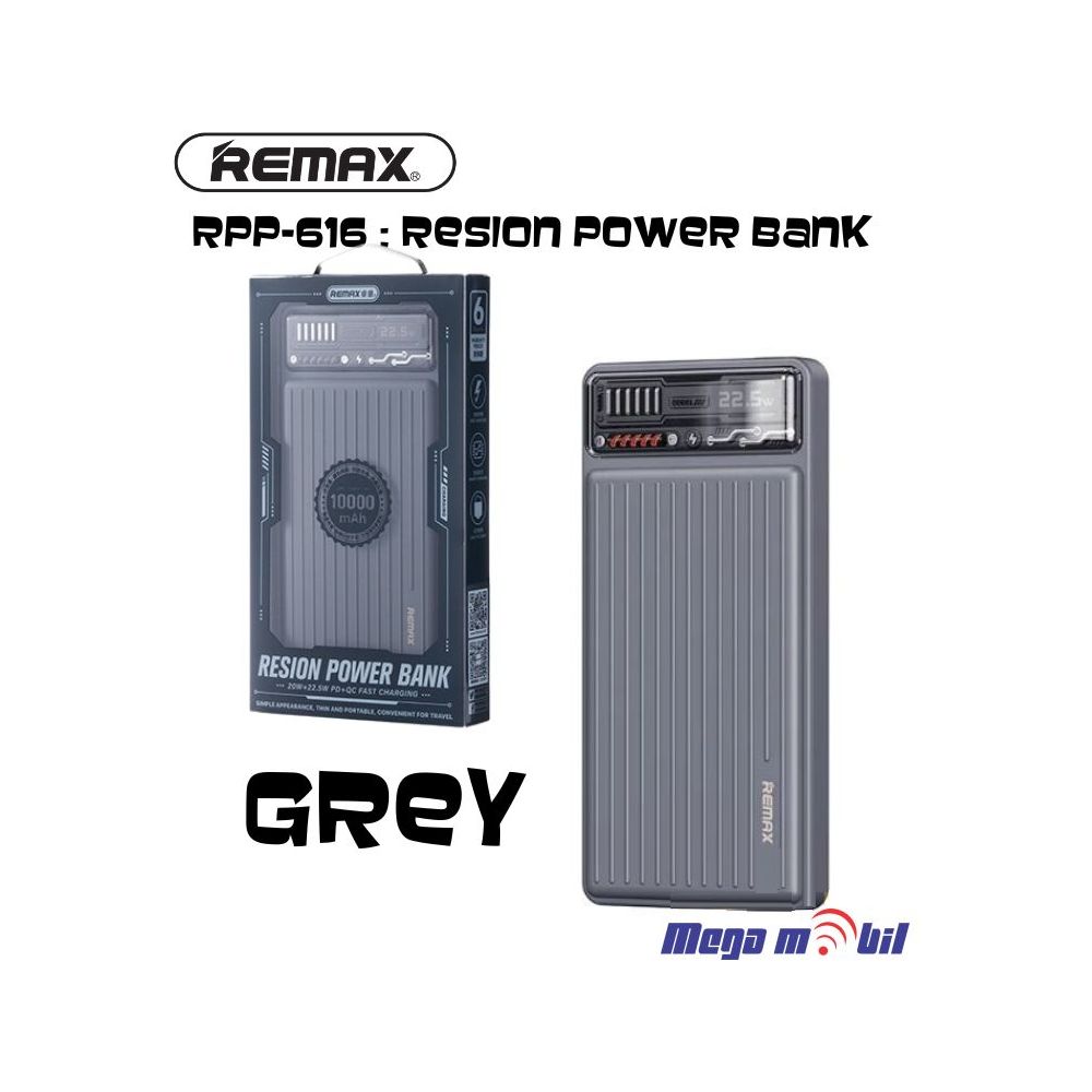 Baterija eksterna 10000mAh REMAX Resion RPP-616 FAST+PD grey