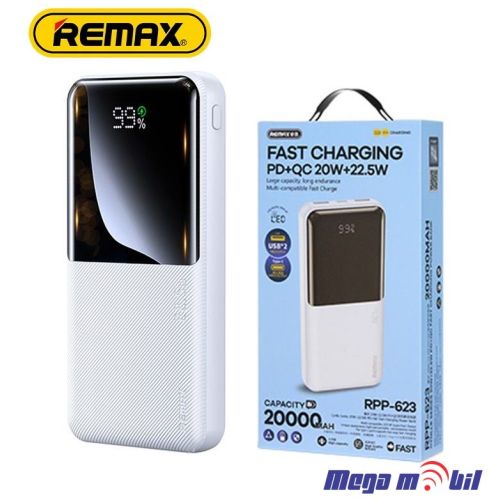 Baterija eksterna 20000mAh REMAX Cynlle RPP-623 FAST+PD white