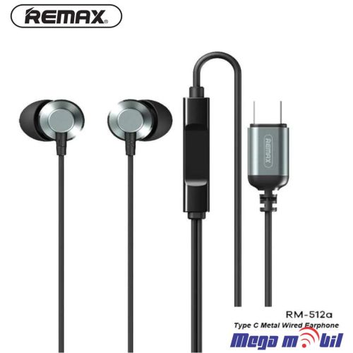 Slusalki REMAX Type C RM-512a grey