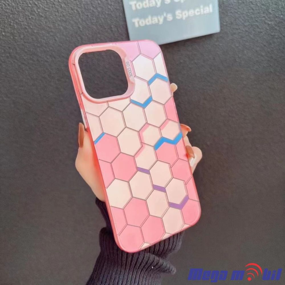 Futrola iPhone 13 Honeycomb rose