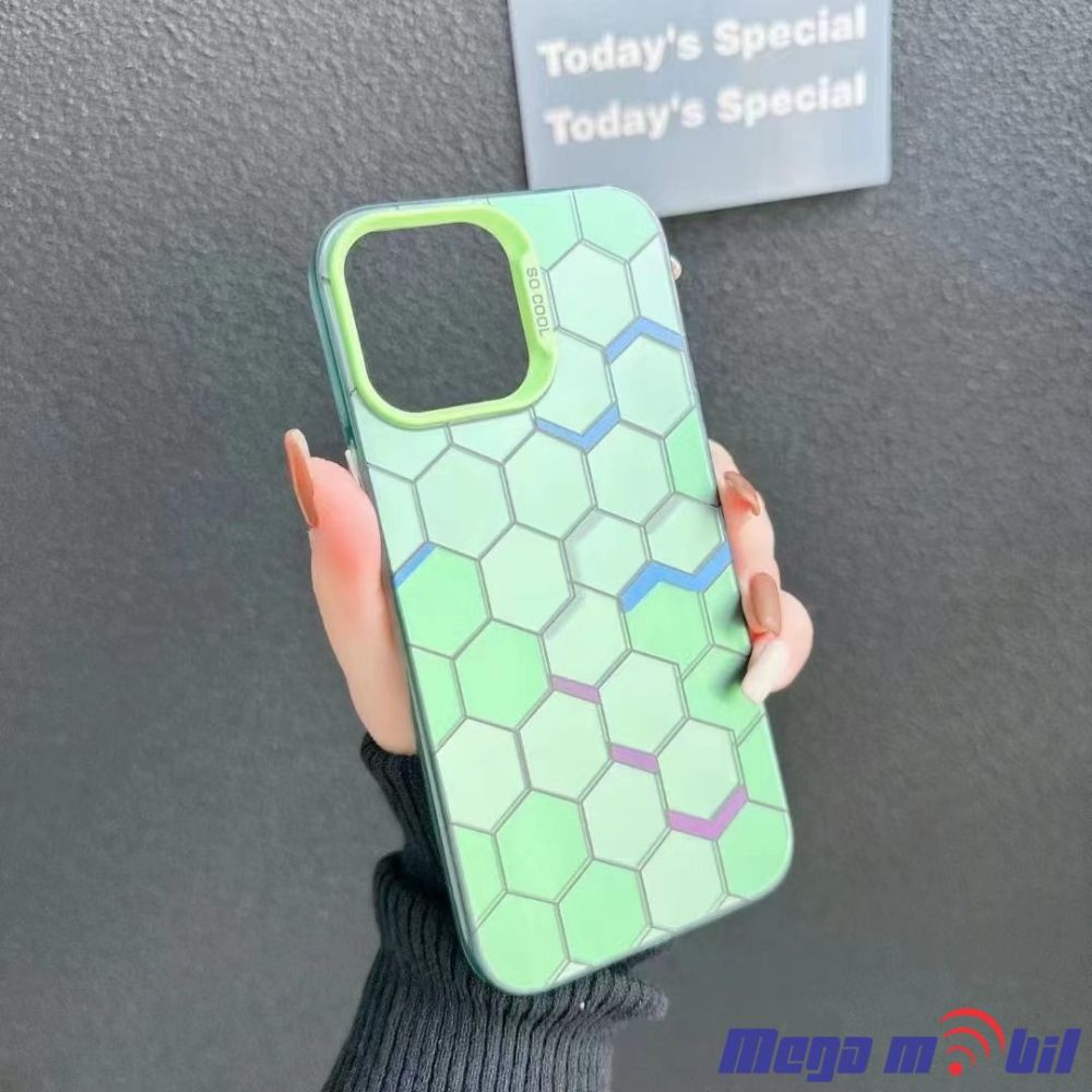 Futrola iPhone 13 Honeycomb green