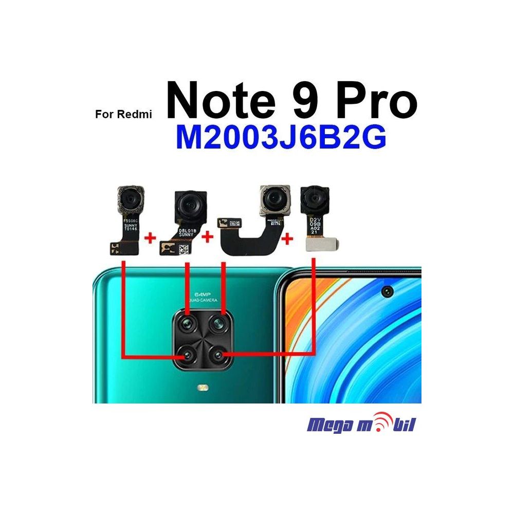 Kamera Xiaomi Redmi Note 9 Pro zadna komplet 4 kameri