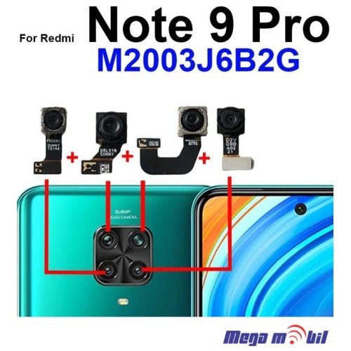 Kamera Xiaomi Redmi Note 9 Pro zadna komplet 4 kameri