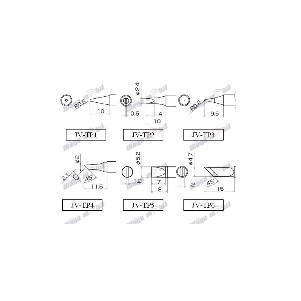 JV-TP2 Tip for soldering station (Length 10mm-Diametar 2.4mm)