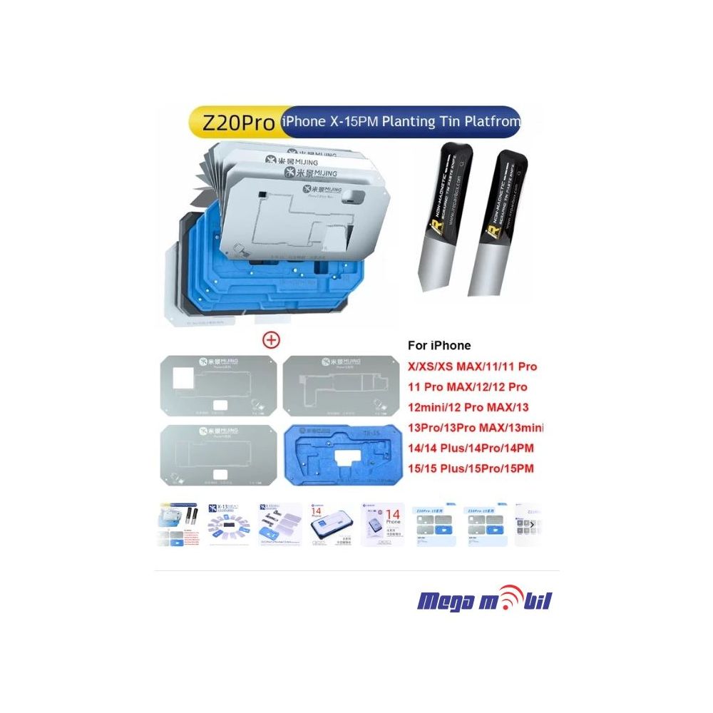 Resetka za BGA iPhone X-15 Pro Max Mijing Z20 Pro Middle frame rebaling platform