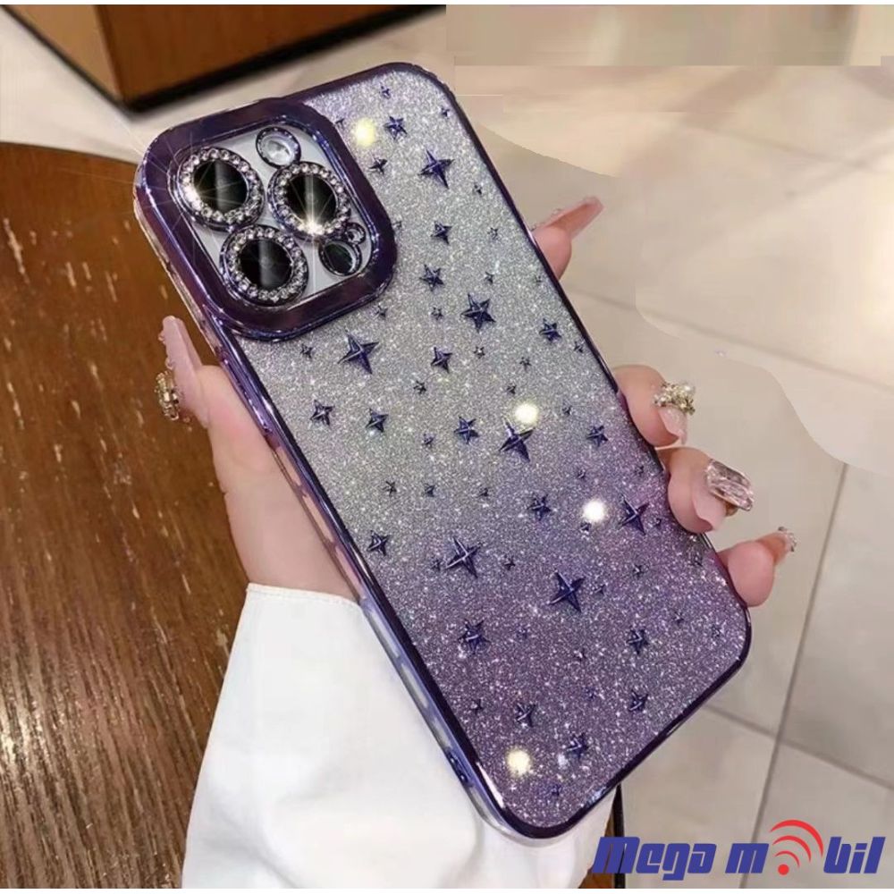Futrola iPhone 12 Shiny Star purple.