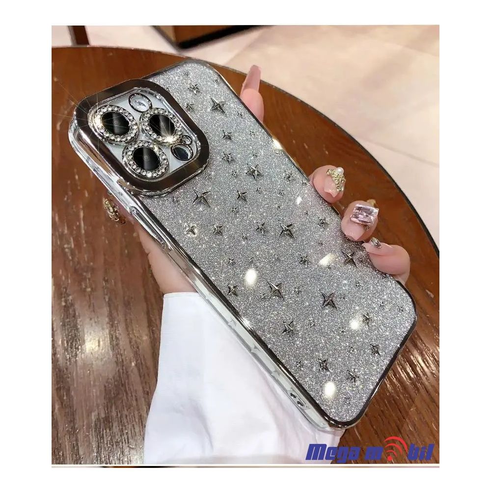 Futrola iPhone 12 Pro Max Shiny Star silver.