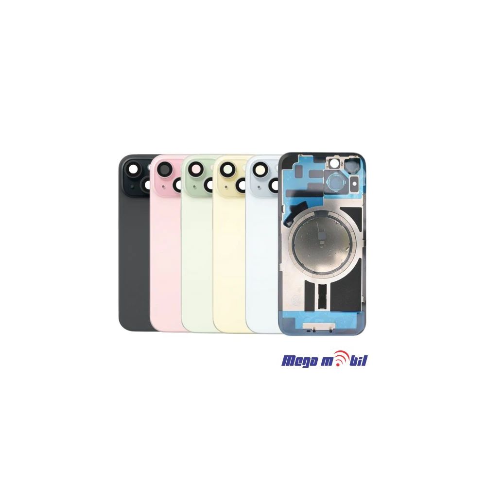Zadno staklo iPhone 15 Green komplet so flet za wireless blic i mikrofon