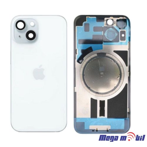 Zadno staklo iPhone 15 Plus Blue komplet so flet za wireless blic i mikrofon